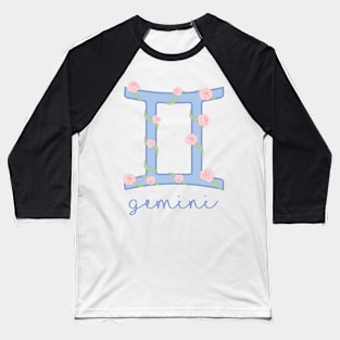 Floral Gemini Baseball T-Shirt